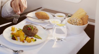Oman Air Business Class dining